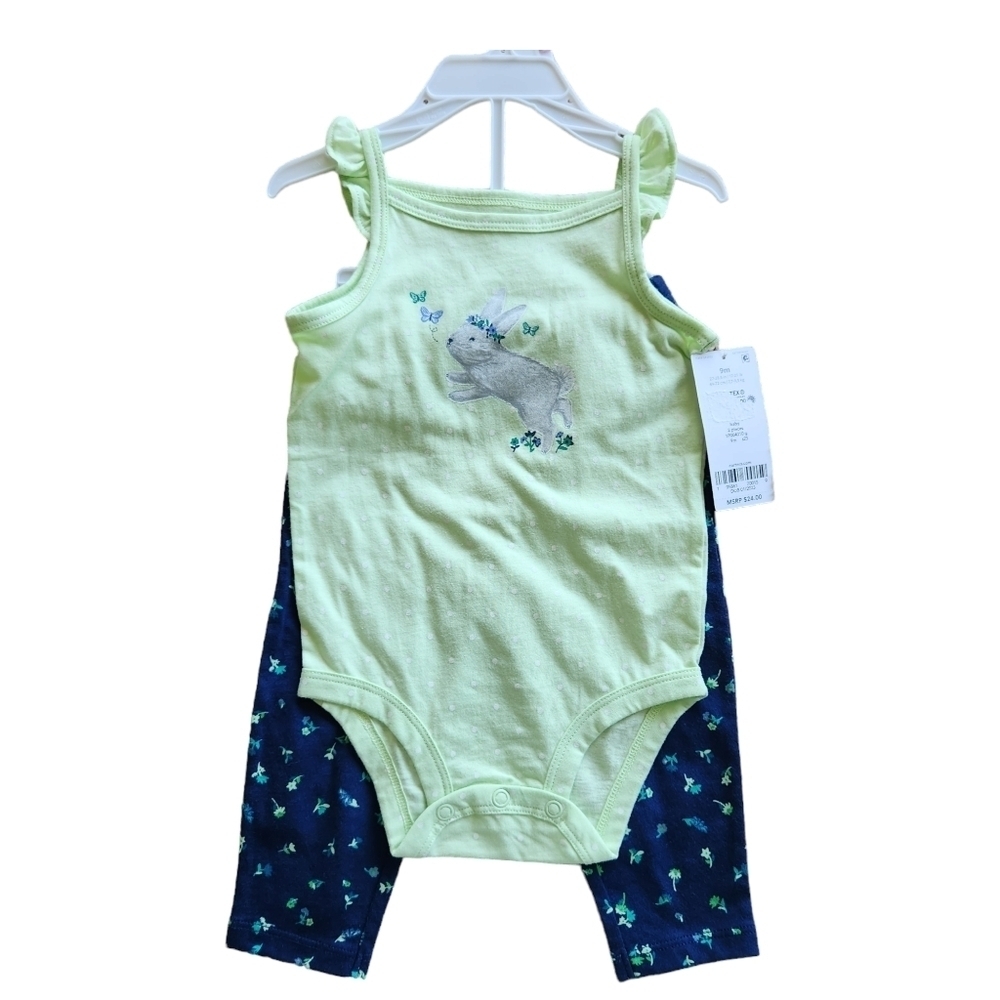 Carter's summer outfit. Tank top onesie and pants